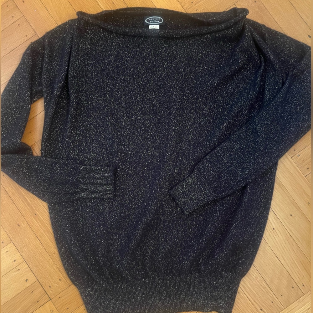 Demylee for Scoop: Cashmere Black and Gold Sweater